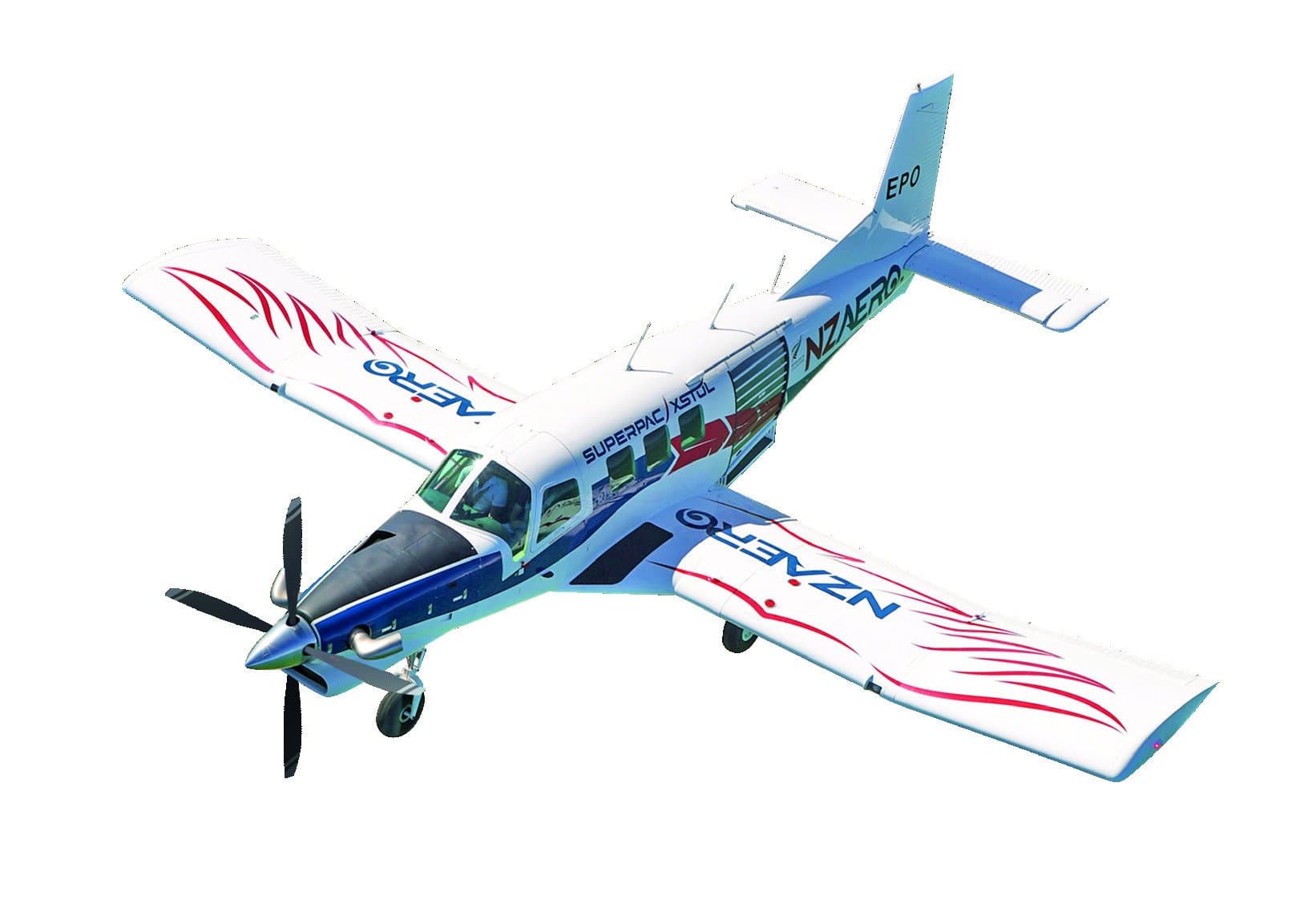 750XL-II in NZAERO-Lackierung, Studio-Rendering