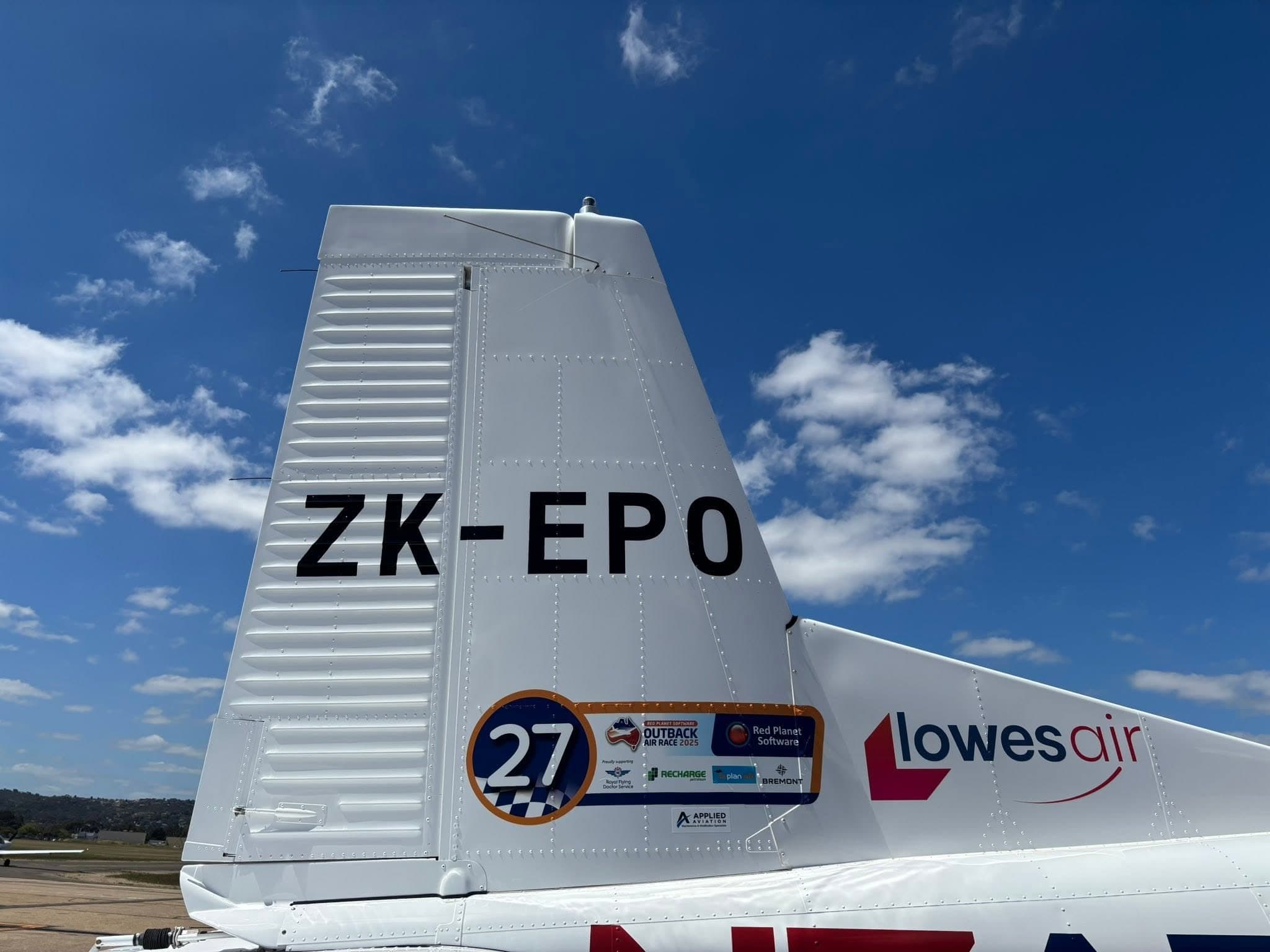 Leitwerk von ZK-EPO mit Kennzeichen